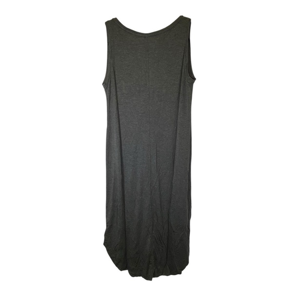 NWT  DAILY RITUAL Women's Large lounge V-neck sleeveless jersey tee midi dress - Picture 3 of 5